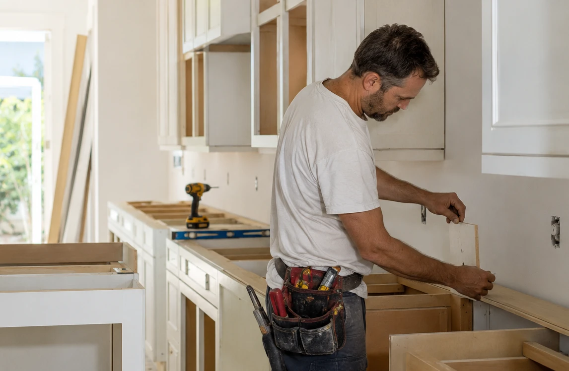 Liberty Savings Bank HELOC — contractor renovating a kitchen