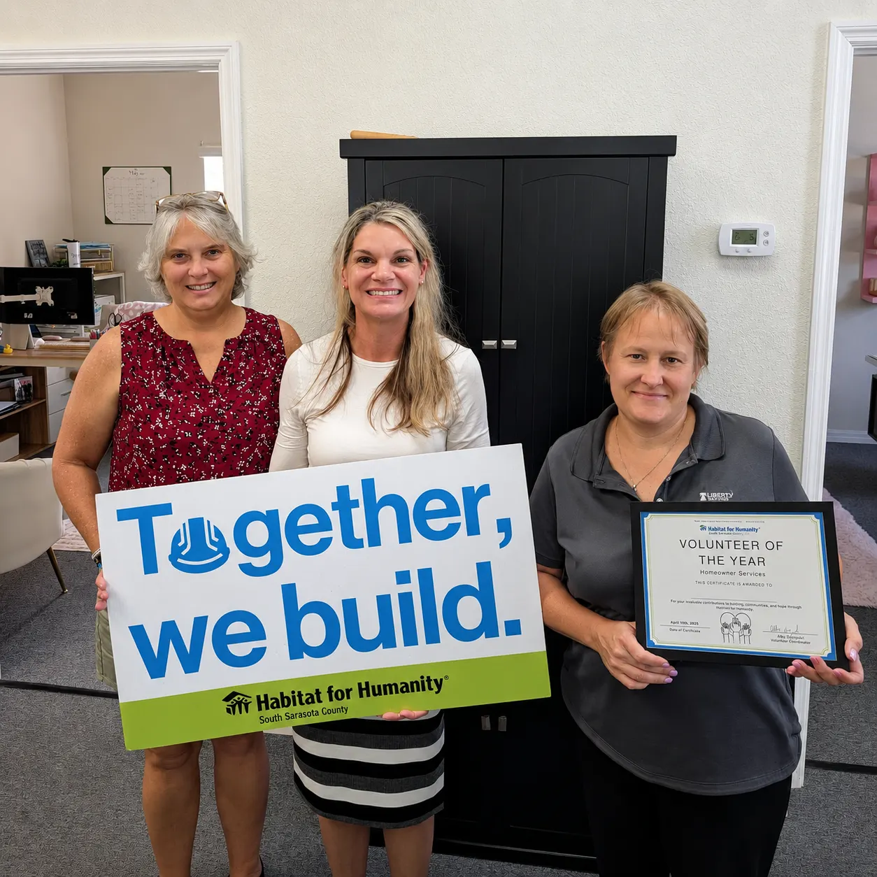 Liberty Savings Bank team volunteering with Habitat for Humanity Sarasota