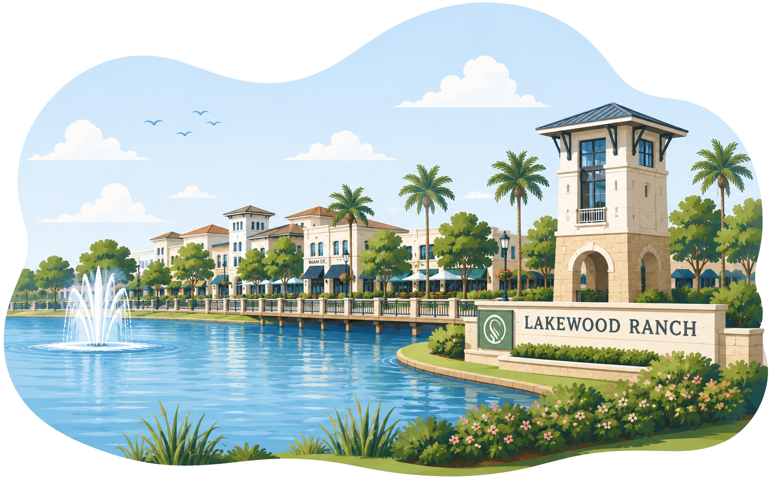 Lakewood Ranch town center illustration